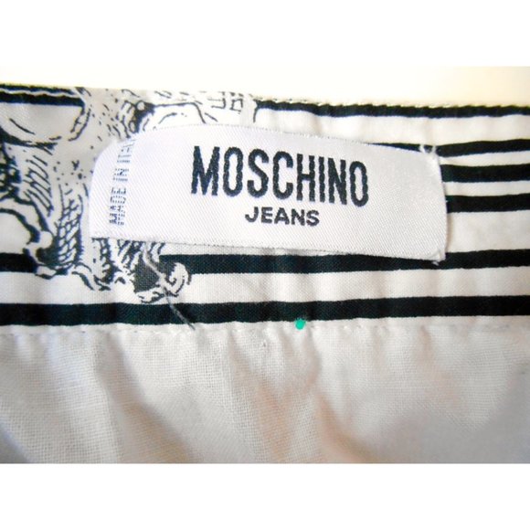 🇮🇹 Vintage MOSCHINO JEANS barocco bubble-skirt size US6 - Picture 6 of 9